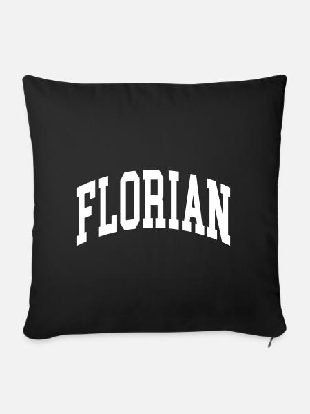 Florian - Sofakissenbezug 45 x 45 cm - Schwarz