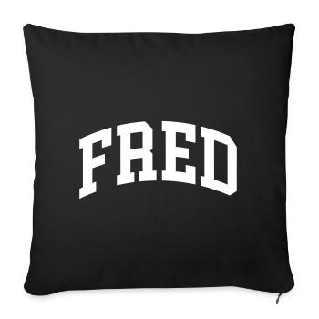 Fred - Sofakissenbezug 45 x 45 cm - Schwarz - Vorne
