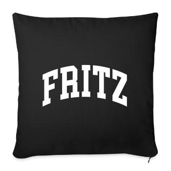 Fritz - Sofakissenbezug 45 x 45 cm - Schwarz - Vorne