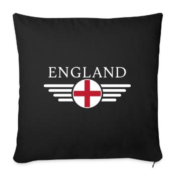 T-shirt de l’Angleterre : T-shirt, Culture - Housse de coussin décorative 45 x 45 cm - noir - Devant