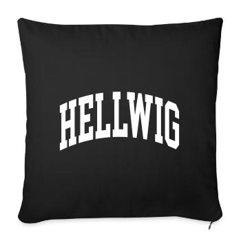 Perruque infernale - Housse de coussin décorative 45 x 45 cm - noir - Devant