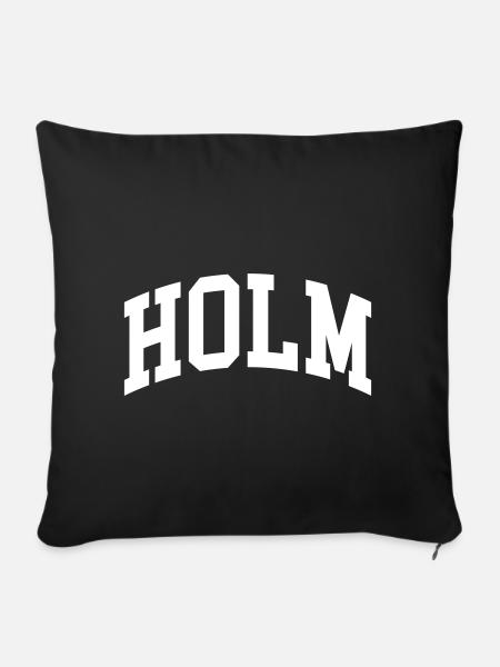 Holm - Sofakissenbezug 45 x 45 cm - Schwarz