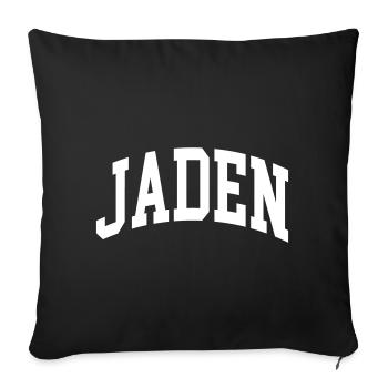 Jaden - Sofakissenbezug 45 x 45 cm - Schwarz - Vorne