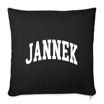 Jannek - Housse de coussin décorative 45 x 45 cm - noir - Devant