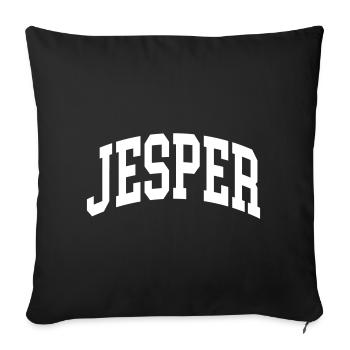 Jesper - Sofa pillowcase 17,3'' x 17,3'' (45 x 45 cm) - black - Front