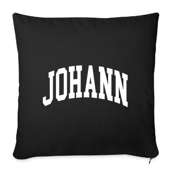 Johann - Housse de coussin décorative 45 x 45 cm - noir - Devant