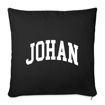 Johan - Housse de coussin décorative 45 x 45 cm - noir - Devant
