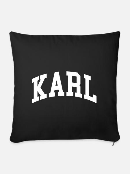 Karl - Sofakissenbezug 45 x 45 cm - Schwarz