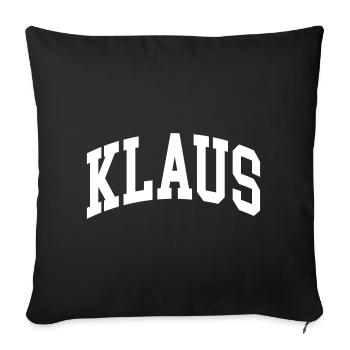 Klaus - Sofakissenbezug 45 x 45 cm - Schwarz - Vorne