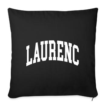 Par Laurenc - Housse de coussin décorative 45 x 45 cm - noir - Devant