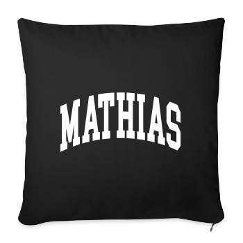 Mathias - Sofakissenbezug 45 x 45 cm - Schwarz - Vorne