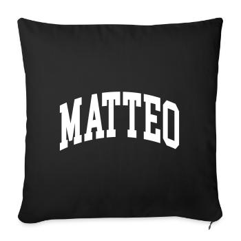 Matteo - Sofa pillowcase 17,3'' x 17,3'' (45 x 45 cm) - black - Front