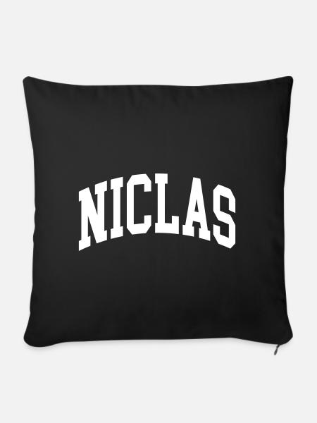 Niclas - Sofakissenbezug 45 x 45 cm - Schwarz