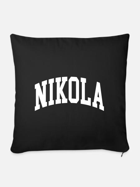 Nikola - Sofakissenbezug 45 x 45 cm - Schwarz