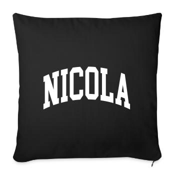 Nicola - Sofa pillowcase 17,3'' x 17,3'' (45 x 45 cm) - black - Front