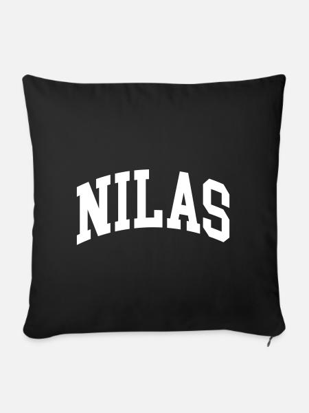 Nilas - Sofakissenbezug 45 x 45 cm - Schwarz