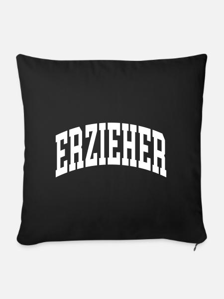 Erzieher - Sofakissenbezug 45 x 45 cm - Schwarz