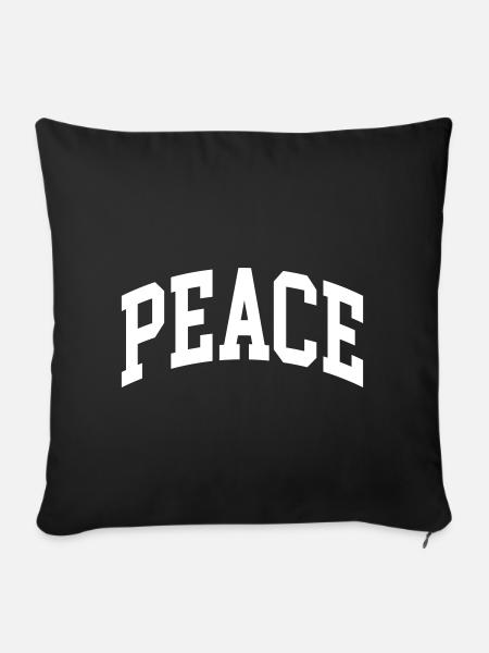 Peace - Sofakissenbezug 45 x 45 cm - Schwarz