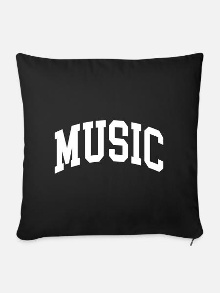 Music - Sofakissenbezug 45 x 45 cm - Schwarz