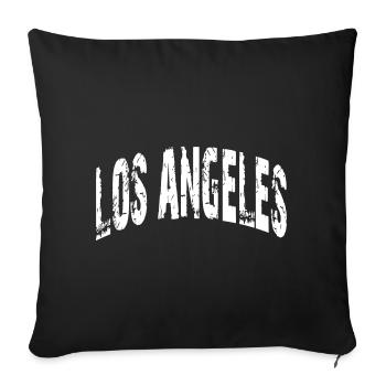 Los Angeles - Sofa pillowcase 17,3'' x 17,3'' (45 x 45 cm) - black - Front