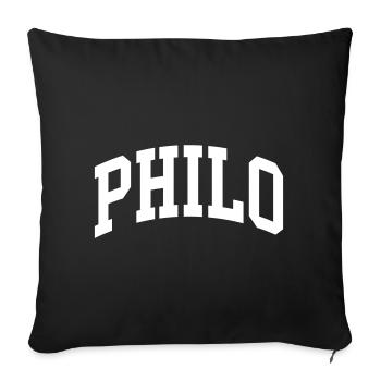 Philon - Housse de coussin décorative 45 x 45 cm - noir - Devant