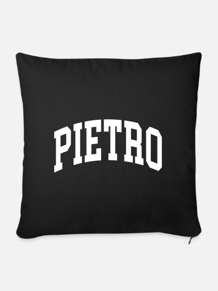Pietro - Sofakissenbezug 45 x 45 cm - Schwarz