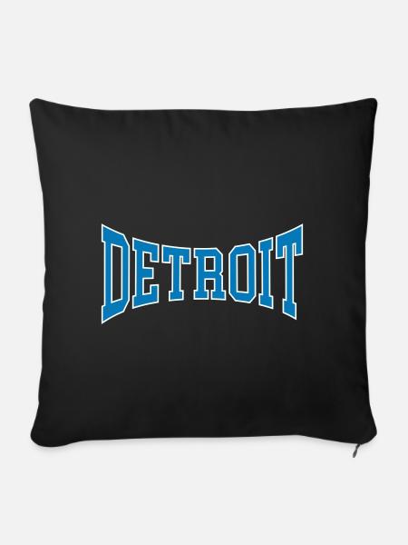 Detroit - Sofakissenbezug 45 x 45 cm - Schwarz