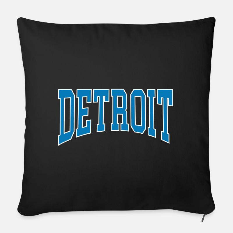 Detroit - Sofakissenbezug 45 x 45 cm - Schwarz
