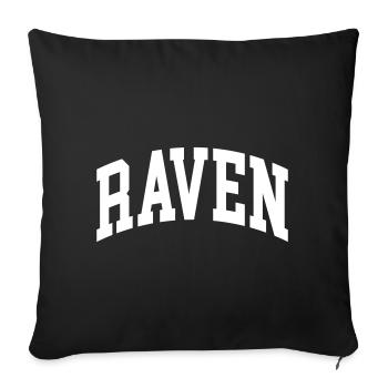 Raven - Sofakissenbezug 45 x 45 cm - Schwarz - Vorne