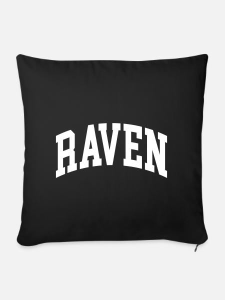Raven - Sofakissenbezug 45 x 45 cm - Schwarz