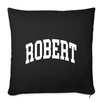 Robert - Sofakissenbezug 45 x 45 cm - Schwarz - Vorne
