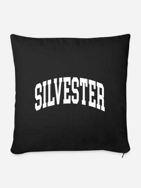 Silvester - Sofakissenbezug 45 x 45 cm - Schwarz