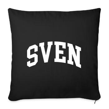 Sven - Sofakissenbezug 45 x 45 cm - Schwarz - Vorne