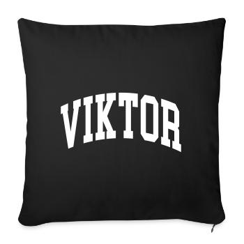 Viktor - Sofakissenbezug 45 x 45 cm - Schwarz - Vorne
