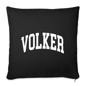 Volker - Sofakissenbezug 45 x 45 cm - Schwarz - Vorne