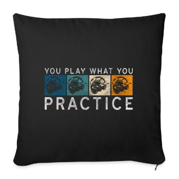 Joueur de baseball Bat Game Fan - Housse de coussin décorative 45 x 45 cm - noir - Devant