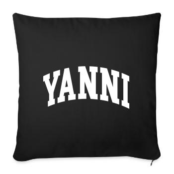 Yanni - Sofa pillowcase 17,3'' x 17,3'' (45 x 45 cm) - black - Front