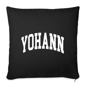 Yohann - Housse de coussin décorative 45 x 45 cm - noir - Devant