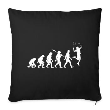 Evolution - Badminton - Sport - Sofakissenbezug 45 x 45 cm - Schwarz - Vorne