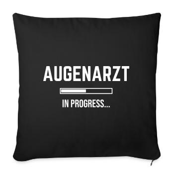 Ophthalmologist In Progress - Sofa pillowcase 17,3'' x 17,3'' (45 x 45 cm) - black - Front