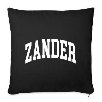 Sandre - Housse de coussin décorative 45 x 45 cm - noir - Devant