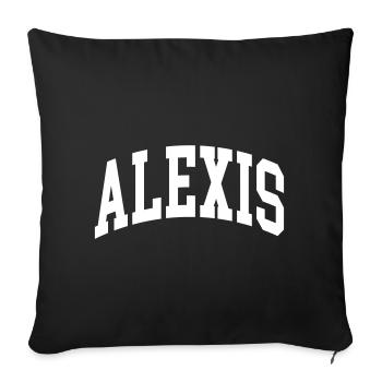 Alexis - Sofa pillowcase 17,3'' x 17,3'' (45 x 45 cm) - black - Front