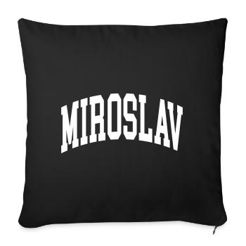 Miroslav - Housse de coussin décorative 45 x 45 cm - noir - Devant