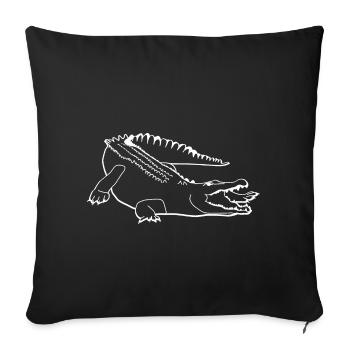 Krokodil lineart - Sofakissenbezug 45 x 45 cm - Schwarz - Vorne