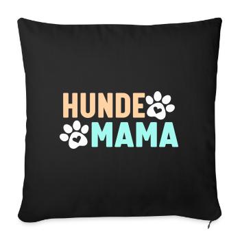Chiens Maman - Housse de coussin décorative 45 x 45 cm - noir - Devant