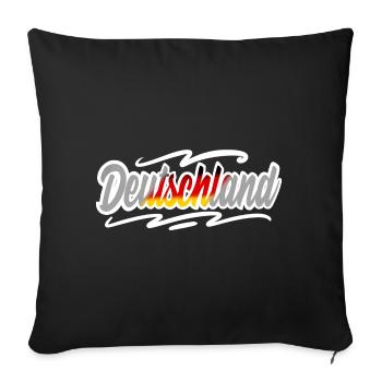 Allemagne - Housse de coussin décorative 45 x 45 cm - noir - Devant