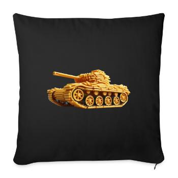 French Fries Tank | Frieze Tank - Sofa pillowcase 17,3'' x 17,3'' (45 x 45 cm) - black - Front