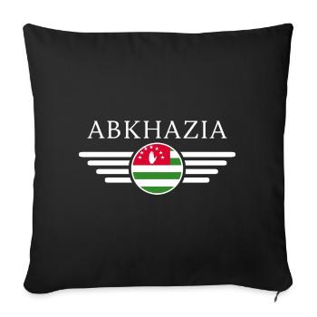 J’aime l’Abkhazie, T-shirt design de style élégance - Housse de coussin décorative 45 x 45 cm - noir - Devant