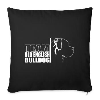 TEAM Old English Bulldog Chien Chien Wilsigns - Housse de coussin décorative 45 x 45 cm - noir - Devant