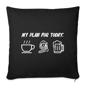 Mon plan pour aujourd’hui - Housse de coussin décorative 45 x 45 cm - noir - Devant